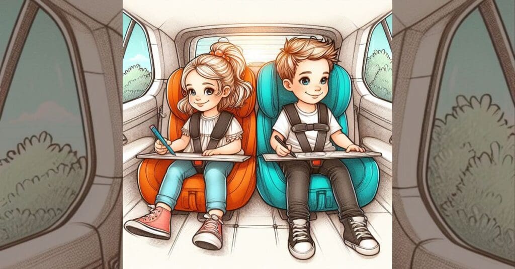 Long trajet en voiture avec des enfants